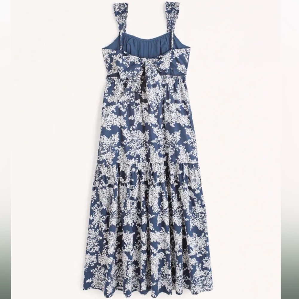 NWT Abercrombie Bow Back Poplin Maxi dress